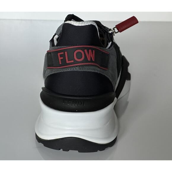 NIB $930 Fendi Flow Men\'s Leather/Fabric Sneakers Black 11 US (44 Eu) 7E1392 IT main image 5